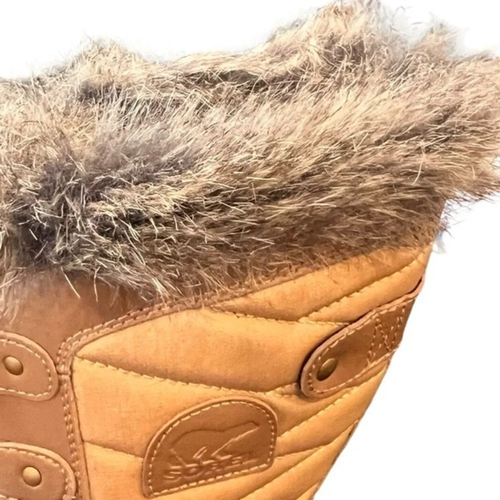 Sorel Women’s 8 TOFONO II WP CURRY FAWN TALL Winter Rain Snow BOOTS Faux‎ Fur